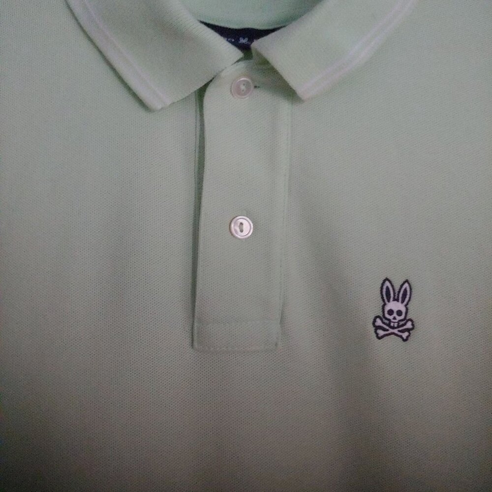 Hell Bunny Light Green Polo Shirt Streetwear Alternative Mens Short S - Picture 5 of 9